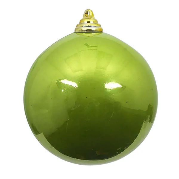 Mardi Gras^Farrisilk Lime Green Candy Apple Ball Ornament, 8"