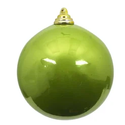 St. Patrick's Day^Farrisilk Lime Green Candy Apple Ball Ornament, 4"
