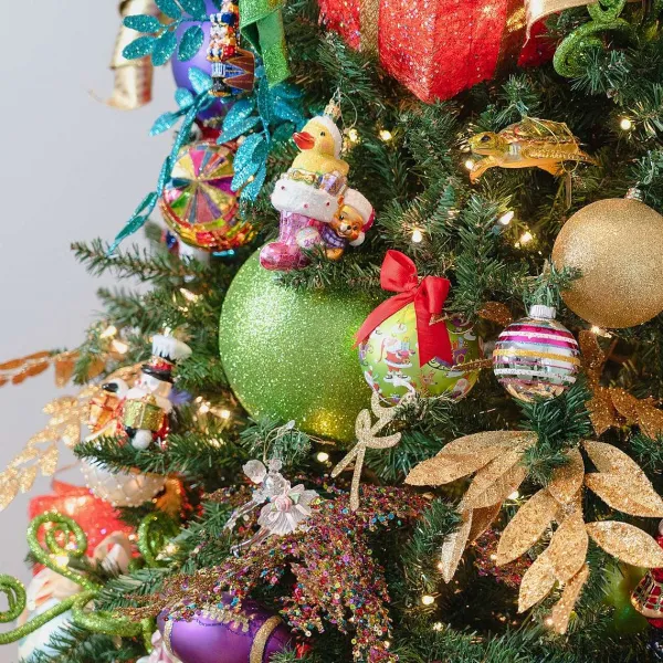 Ball Ornaments^Farrisilk Lime Green Glitter Ball Ornament, 6"