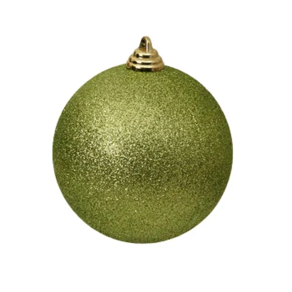 Ball Ornaments^Farrisilk Lime Green Glitter Ball Ornament, 6"