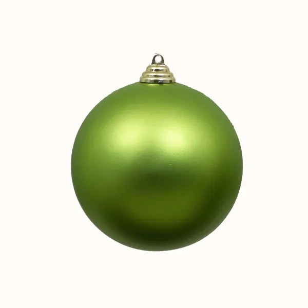 Mardi Gras^Farrisilk Lime Green Matte Ball Ornament, 6"