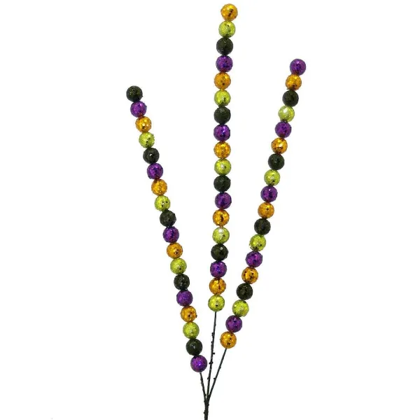 Sprays^Liberty Floral Lime Green, Orange, Black & Purple Glitter Ball Spray