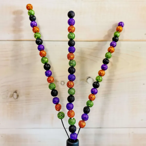 Sprays^Liberty Floral Lime Green, Orange, Black & Purple Glitter Ball Spray