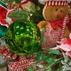 Spring^Farrisilk Lime Green Shiny Ball Ornament, 4