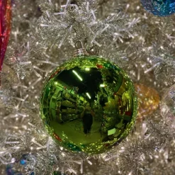 Spring^Farrisilk Lime Green Shiny Ball Ornament, 8