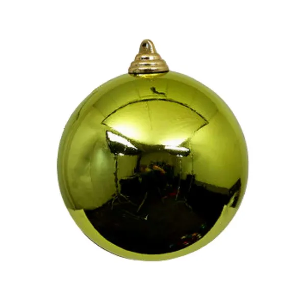St. Patrick's Day^Farrisilk Lime Green Shiny Ball Ornament, 4"