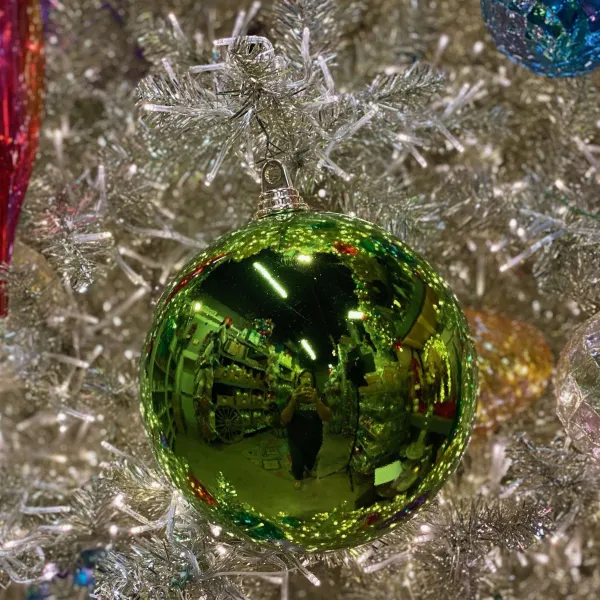 Ball Ornaments^Farrisilk Lime Green Shiny Ball Ornament, 6"