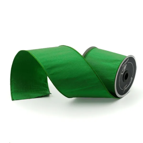 St. Patrick's Day^Farrisilk Lime Luster Ribbon, 4" X 10Yd
