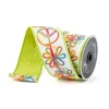 Spring^Farrisilk Lime Whimsy Hippie Ribbon, 2.5" X 10Yd
