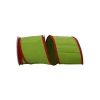 Spring^Reliant Ribbon Lime With Red Border Ribbon, 4" X 5Yd
