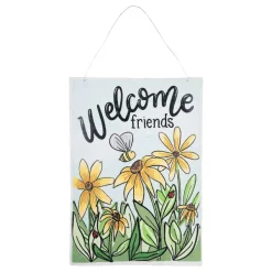 Wall Decor^Glory Haus Live Life And "Welcome Friends" Reversible Spring Burlee