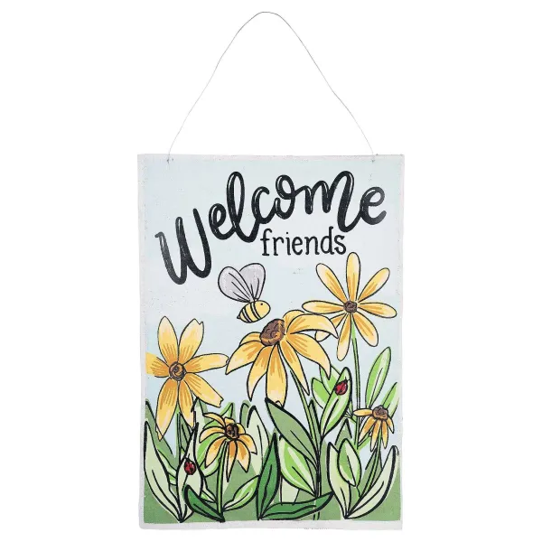 Spring^Glory Haus Live Life And "Welcome Friends" Reversible Spring Burlee