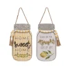 Door Decor^Transpac Look On The Bright Side Mason Jar D Cor