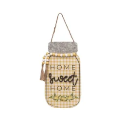 Hanging Decor^Transpac Look On The Bright Side Mason Jar D Cor