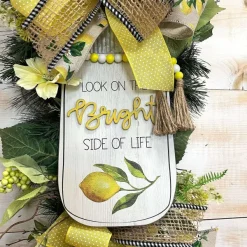 Wall Decor^Transpac Look On The Bright Side Mason Jar D Cor