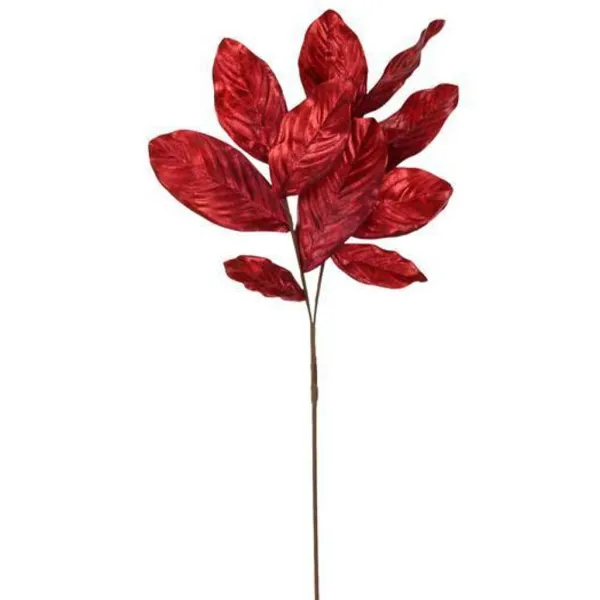 Floral^Craig Bachman Magnolia Leaf Spray, Red