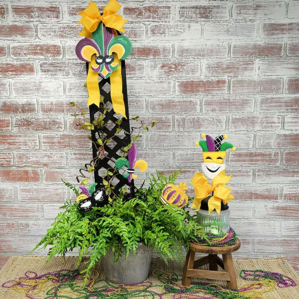 Table Decor^The Round Top Collection Mardi Gras Mask Finial
