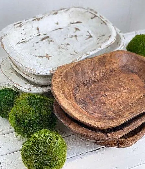 Dough Bowls^Forever Green Art Medium Carved Dough Bowl