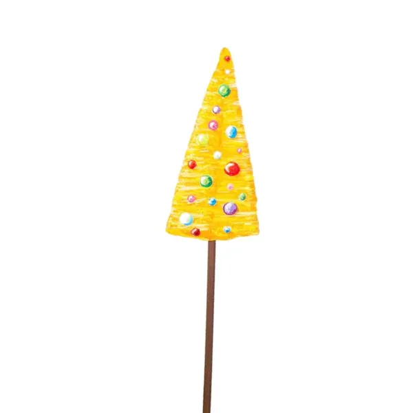 Pot Stakes^The Round Top Collection Merry & Bright Bottle Brush Trees