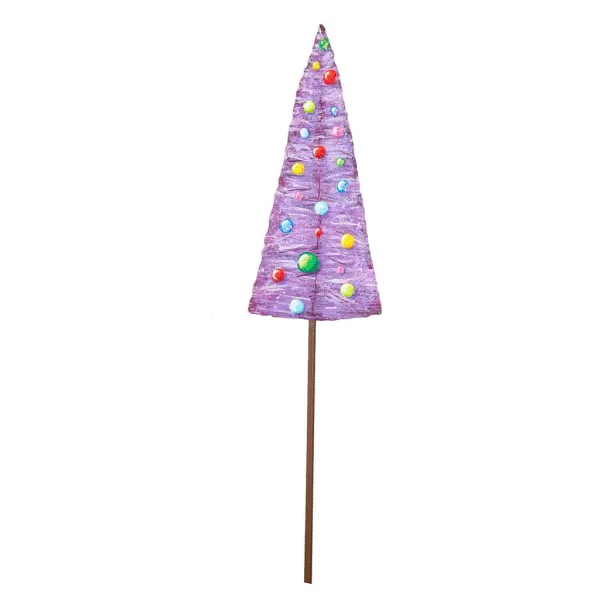 Pot Stakes^The Round Top Collection Merry & Bright Bottle Brush Trees