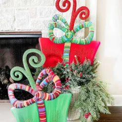 Table Decor^The Round Top Collection Merry & Bright Gift Boxes Yard Display