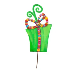 Pot Stakes^The Round Top Collection Merry & Bright Gift Boxes Yard Display