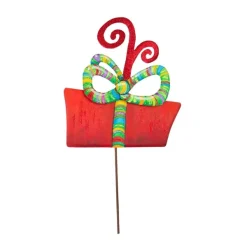 Pot Stakes^The Round Top Collection Merry & Bright Gift Boxes Yard Display