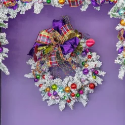 Garlands^RAZ Merry And Bright Ball Garland, 4'
