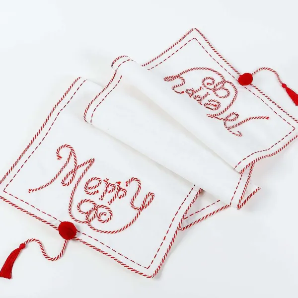 Kitchen & Dining^Deck The Halls Y'all Merry With Tassels Table Runner