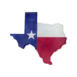 Table Decor^Craig Bachman Metal Texas Flag