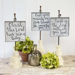 Table Decor^The Round Top Collection Mini Gallery Display Pole, Cream