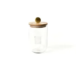 Table Decor^Happy Everything Mini Wooden Lid Glass Jar By !