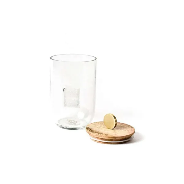 Decorative Containers^Happy Everything Mini Wooden Lid Glass Jar By !