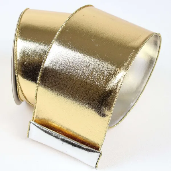 Ribbon^Farrisilk Mirror Mirror Ribbon, Platinum 6"X10Yd