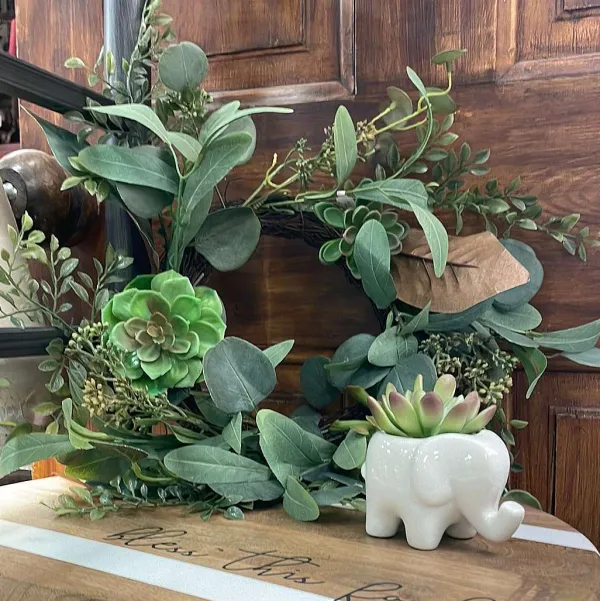 Succulents^CRI Mix Succulent Wreath 6"