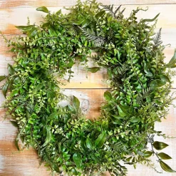 Wreaths^Liberty Floral Mixed Greens Wreath