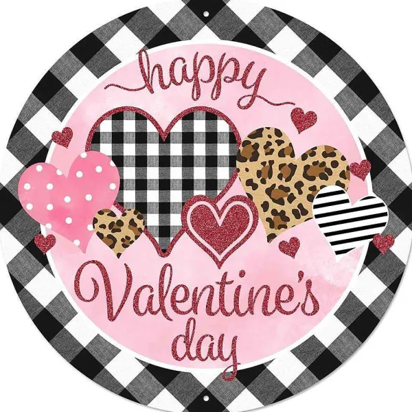 Focal Points^Craig Bachman Mixed Print Happy Valentine's Day Sign, 8"