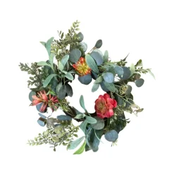 Wreaths^CRI Mixed Succulent Wreath 6"