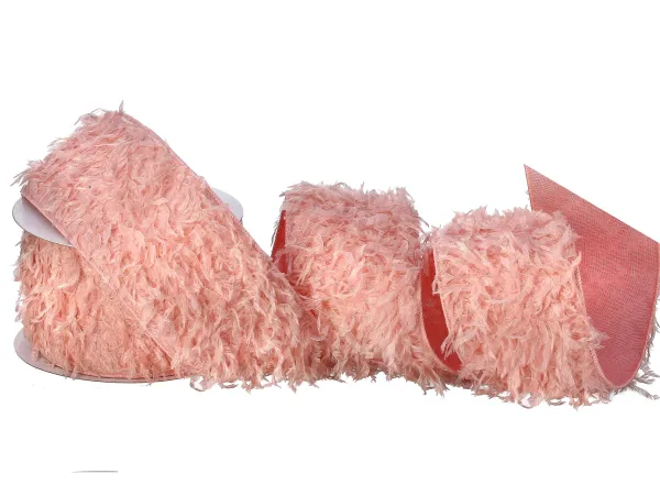 Ribbon^Regency Mohair Tafta Ribbon, Pink 2.5" X 10Yd, 4" X 10Yd