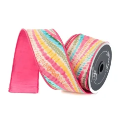 Spring Ribbon^Farrisilk Multi Bohemian Waves Ribbon, 2.5" X 10Yd