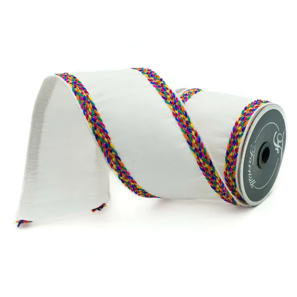 Ribbon^Farrisilk Multi Braided Mosaic Ribbon, 4" X 10Yd
