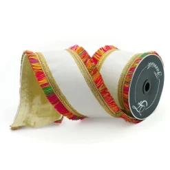 Ribbon^Farrisilk Multi Festival Fringe Ribbon, 4" X 10Yd
