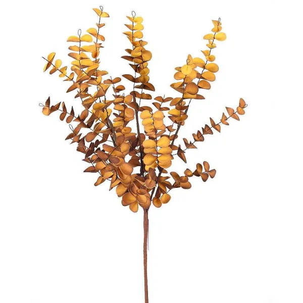 Floral Decor^Direct Export Co. Mustard Coral Leaf Bush