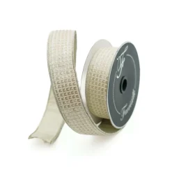 Ribbon^Farrisilk Natural Soho Sequins Ribbon, 1.5" X 10Yd