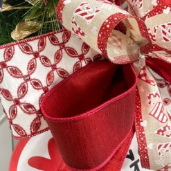 Ribbon^Reliant Ribbon Natural/Red Gingham Heart - 2.5