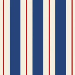 Party Diy^Hester & Cook Navy & Red Awning Stripe Cocktail Napkin Set