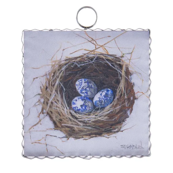 Table Decor^The Round Top Collection Nest Of Blue Eggs Mini Gallery Art