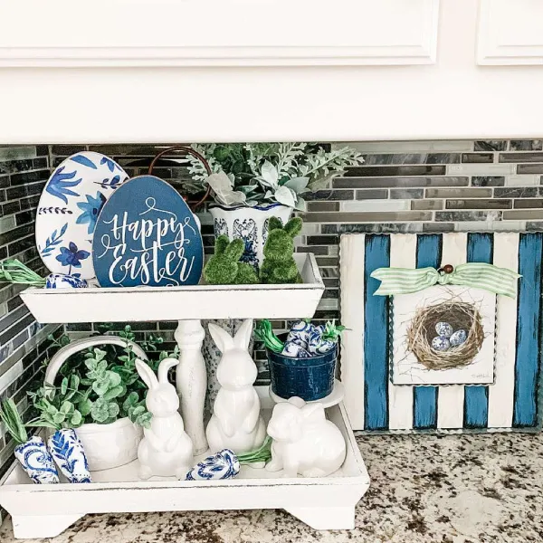 Table Decor^The Round Top Collection Nest Of Blue Eggs Mini Gallery Art