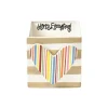 Diy Containers^Happy Everything Neutral Stripe Medium Nesting Cube By !