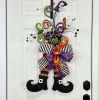 Table Decor^Craig Bachman Orange And Black Glitter Stripe Halloween Witch Legs